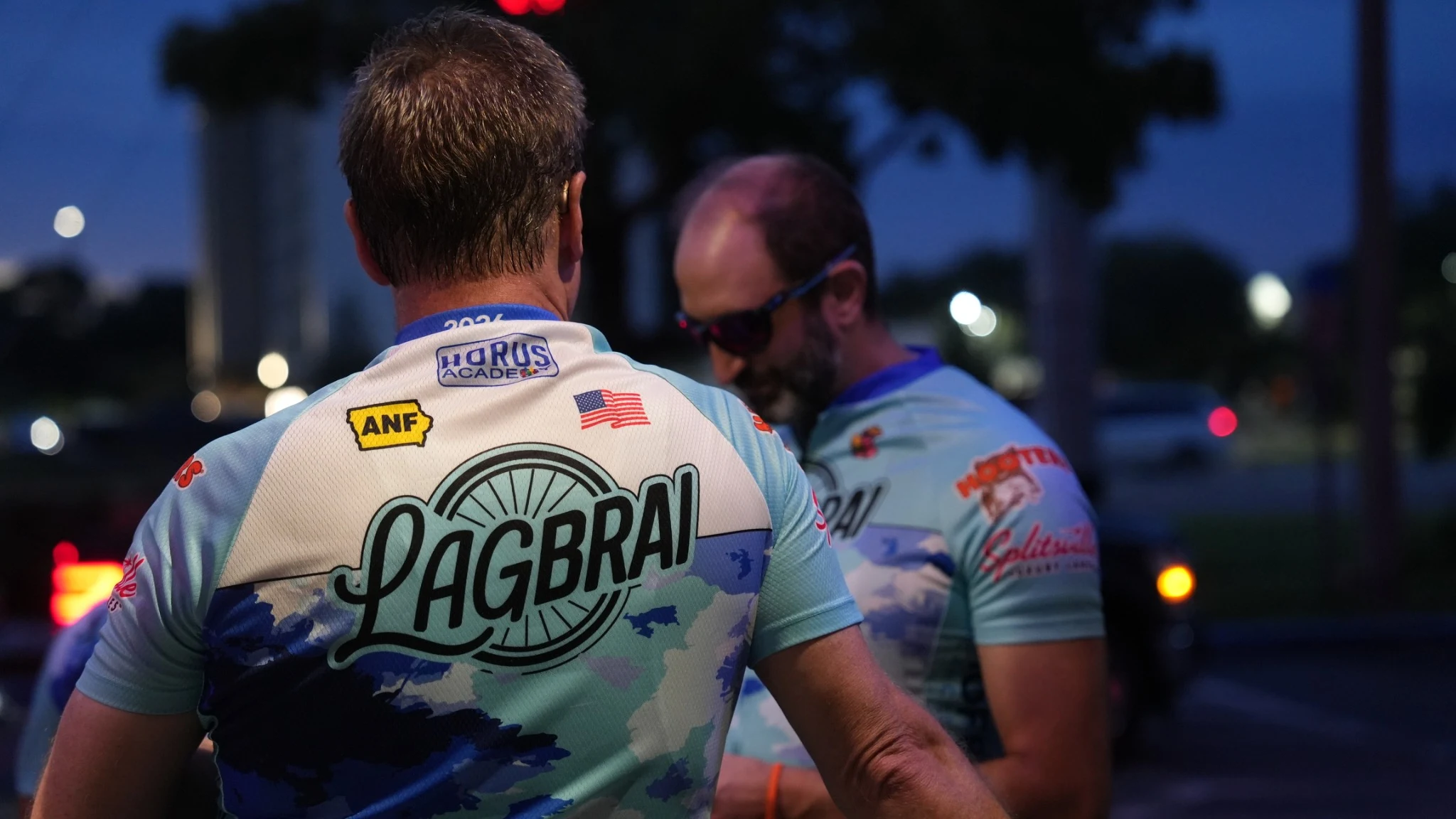 LAGBRAI riders gathering in the early morning